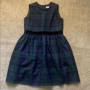 Brooks Brothers Plaid Navy and Forest Green Dress